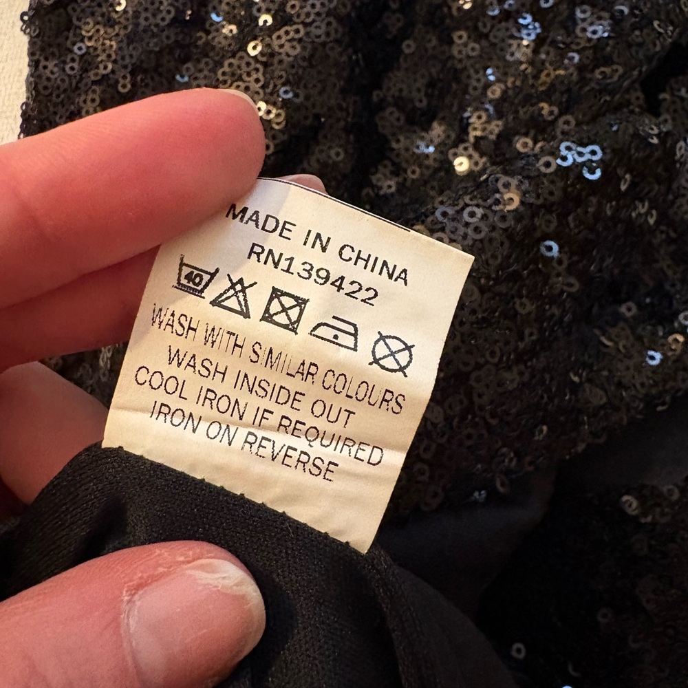 Tobi Black Strapless Sequin Mini Dress | Party | Glam | Birthday | Bachelorette - Picture 15 of 15
